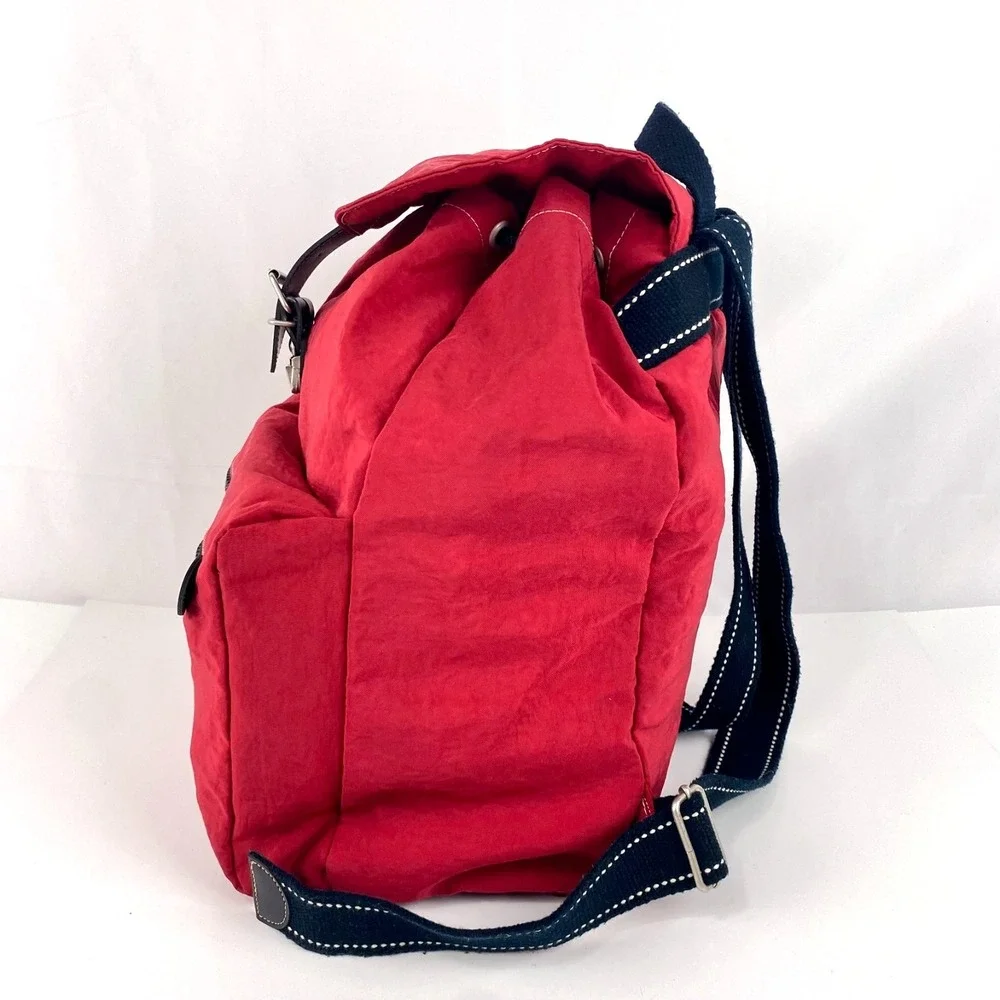 Gap Nylon Backpack Satchel Red & Black Large EUC Big Zip Shoulder Bag School Bag